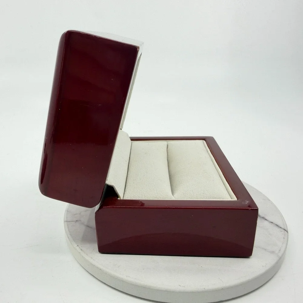 Vintage Wooden Jewelry Ring Box Dark Cherry Finish Jewels by Joseph Gift Case